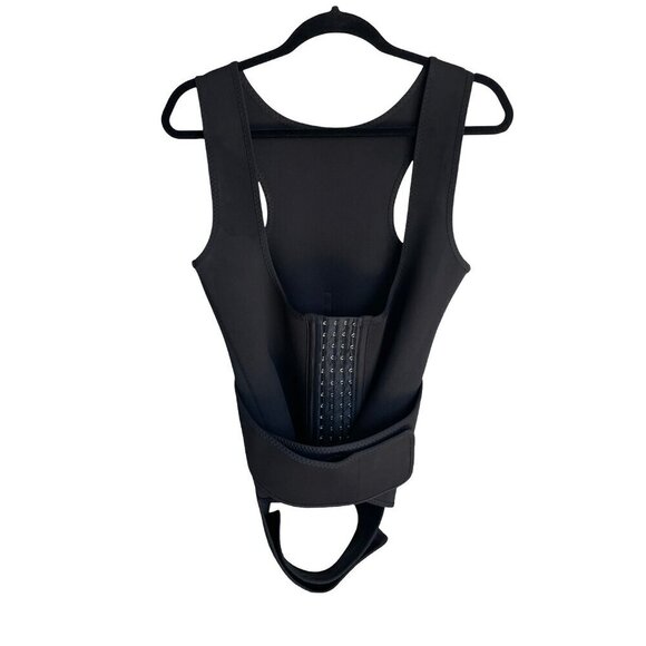 Waist Trainer Vest Corset Trimming Black Workout Tummy Control Cincher Medium - Picture 1 of 14